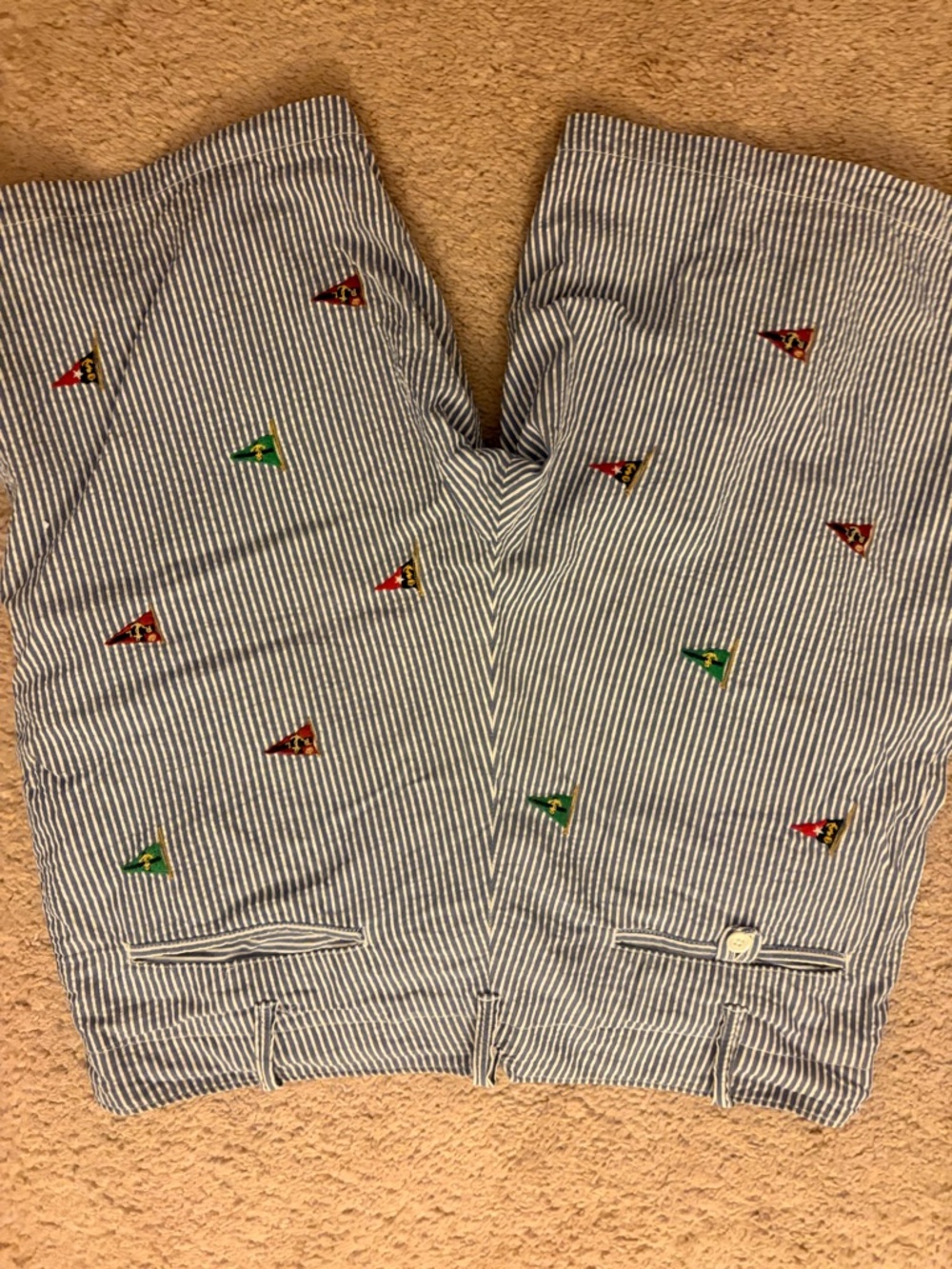 Ralph Lauren Blue and White Striped Shorts men’s